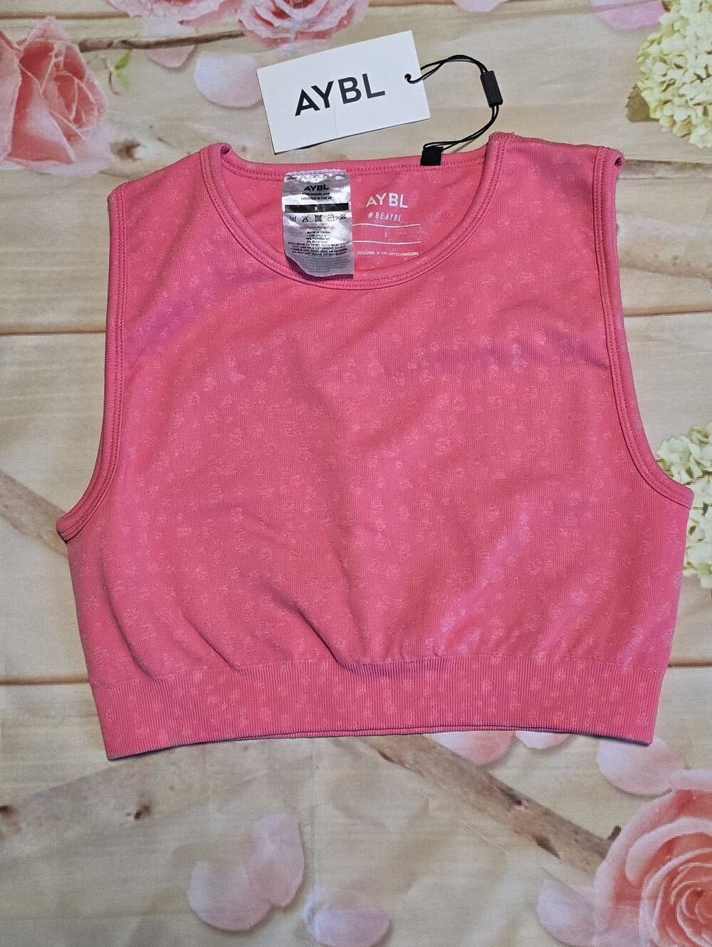 New! AYBL Hot Pink Cropped Tank